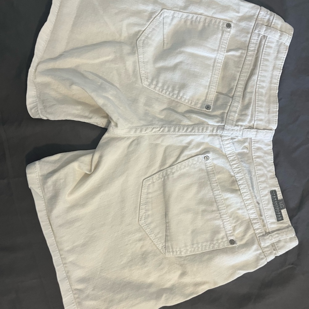 White jean shorts